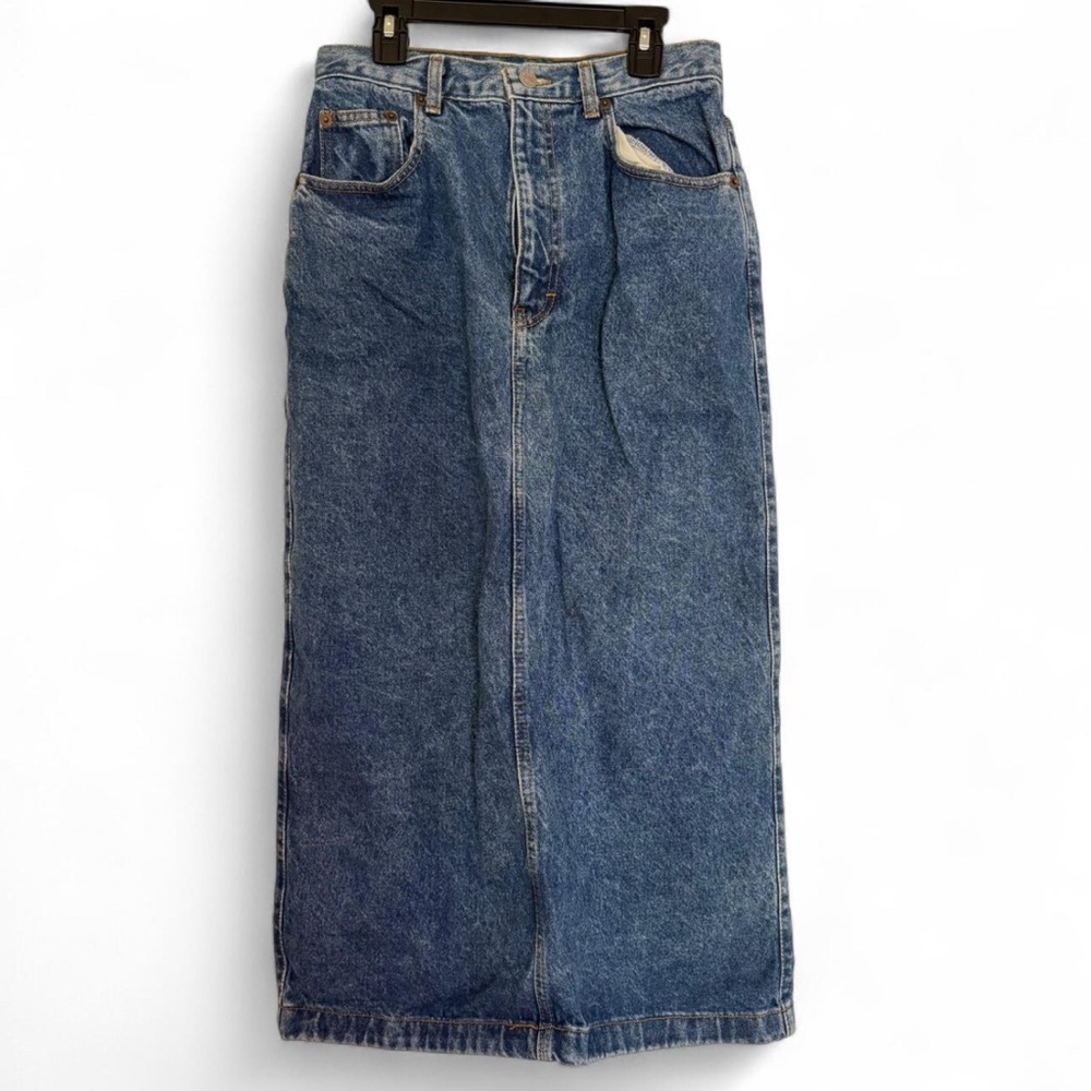 Calvin Klein Blue Denim Maxi Skirt